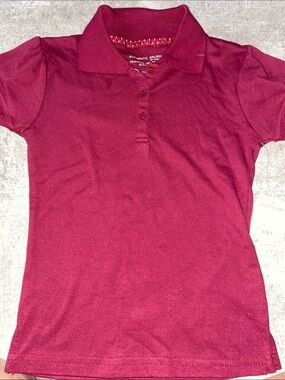 Girl Youth Raspberry Polo Top